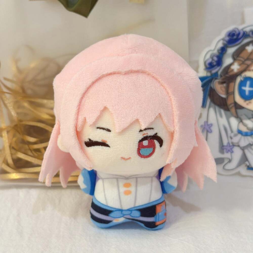 HSR March 7Th Plush Toy: Handmade Cotton Plush(4In), Fan-Made Doll with Giftbox